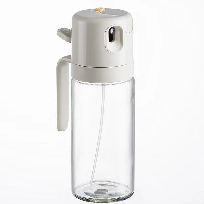 2-in-1 oil sprayer bottle, BBQ cooking oil dispenser for easy and controlled application.